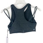 We Wore What NWT  Double Strap Zip Up Bra Dark Heather Grey Size Small S NEW Photo 9