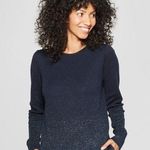 A New Day NWOT Navy Blue Sparkle Sweater Metallic Photo 0