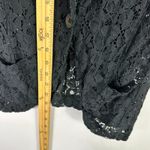 Wet Seal  Blazer M‎ Black Lace Crochet Open Front Floral Sheer Y2K Party Romantic Photo 3