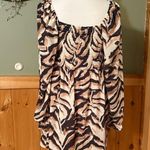 Boohoo Black and Cream Zebra Print Long Sleeve Dress Photo 3