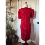 Nipon Night Red Sequin Checkered Sheath Cocktail Dress Size 10 Photo 1