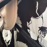 Karin Stevens VTG 100% Rayon Black and White Floral Midi Dress size 8 Photo 9