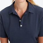 Fabletics NWT Classic Navy Boxy Short Sleeve Polo Shirt Size Large Photo 2