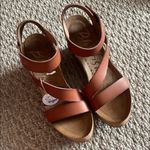 blowfish Brown Sandals with Crisscross Straps Photo 0