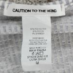 Caution to the Wind Faux Wrap Dress Womens M Gray Stripes Sleeveless Stretch Photo 1