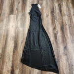 Retrofête Retrofete Sab Dress Black Maxi Halter Satin Size XXS NWT Sleeveless Slit Photo 7