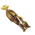 Vintage Gold tone Lady with Dog Figural Brooch Photo 8