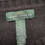 Ralph Lauren Lauren  Polo Jeans Co Womens Size Medium Waffle Knit Black Sweater Photo 5