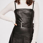 Free People 89.  Sweet Talk Vegan Leather Mini Dress Photo 0