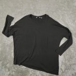 Athleta  Dark‎ Grey Brown Long Sleeve Asymmetrical Hem Shirt size Small 440323 Photo 1