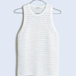 Madewell NEW Crochet Knit Crewneck Sweater Tank Cotton Vest Bright Ivory XXS Photo 2