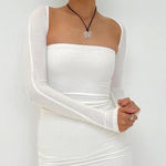 Princess Polly Moran White 2 Piece Long Sleeve Bolero Mini Bodycon Dress Size 2 Photo 0