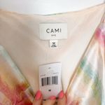 Cami NYC NEW  Raven Printed Silk Charmeuse Slip Dress Rainbow Plaid Photo 5