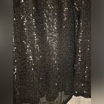 POL  Long sleeve sequin shirt LARGE preloved anthropologie sheer black Photo 8