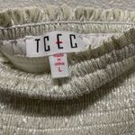 TCEC  Holiday Silver Metallic Sparkly Flowy High Waisted Shorts Womens LG Photo 4