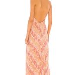 Lovers + Friends  Revolve Zeta‎ Snakeprint V-Neck Halter Ruffle Maxi Dress Size S Photo 10