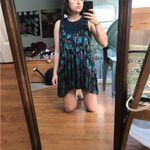 Free People  Racerback Top / Tunic Black and Green with Lace Photo 13