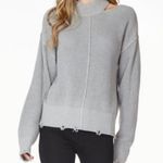 Bobi NWT  Black Shoulder Cut Out Distressed Turtleneck Sweater Army Green Size XL Photo 1