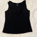 Gap  size small black sleeveless ruffle neck knit top GUC Photo 1