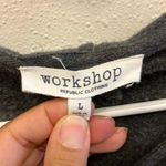 Workshop  V-Neck Hooded Semi Crop Drawstring Waist Dolman Sleeve Sweatshirt Large Photo 1