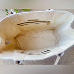 Oscar de la Renta  Neiman Marcus Target Ivory Beige Floral Canvas Tote Bag Purse Photo 6