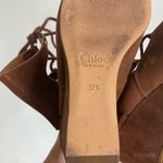 Chloé Chloe Brown Suede Wedge Gladiator Sandals Size 37 1/2 Photo 6