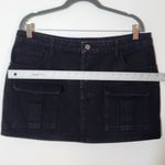Pretty Little Thing Black Denim Cargo Mini Skirt Size 10 NWT Photo 4