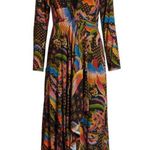 Farm Rio  Macaw Island Printed Maxi Dress Tropical Vacation XS Black Photo 4