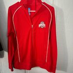 NCAA  Ohio State Red Full Zip Long Sleeve Lightweight Jacket Size Small EUC Photo 1