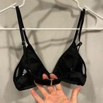 DIXXON NWT black tanning swim suit bikini top removable pads adjustable straps Size L Photo 0