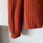 Nanette Lepore Orange Pearl Embellish Preppy Elegant Square Neck Sweater size M Photo 3