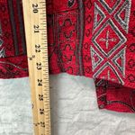 Molly & Maxx Red Tapestry Jacket M Boho Festival‎ Zip Up Ethnic Print Blazer Size M Photo 5