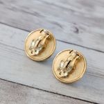 Vintage Gay Boyer Clip On Earrings Faux Pearl with Gold Tone Halo Photo 6