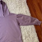 Madewell Pleat-Sleeve Shrunken Hoodie Sweatshirt Photo 3