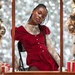 Free People New  Silver Bells Velvet Romper Photo 4