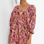 Boohoo FLORAL BATWING MINI SWING DRESS size 6 Photo 1