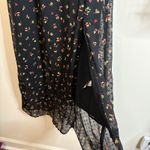 Leith  Floral Print Maxi Dress‎ Black Lace Trim Spaghetti Strap M Medium Photo 3
