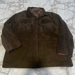 J.Crew  genuine leather suede trench coat brown extra large Photo 0