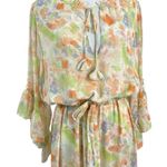 MISA Los Angeles Misa Bohemian Dainty Marcele Floral Chiffon Midi Dress Pastel Splash Size Medium Photo 3