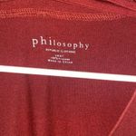 Philosophy Rust Red Short Sleeve Choker Keyhole T-Shirt Women's Size Small Photo 3