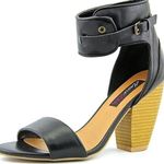 Heart soul Jacey Womens Size 8 Black Open Toe Pumps Heels Photo 0