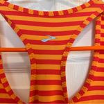 Brooks  Orange and Pink Striped Athletic Tank Photo 3