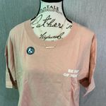 Aeropostale Peach Graphic Cropped T-Shirt Size Medium Photo 2