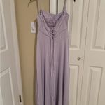 Light purple maxi dress satin Photo 3