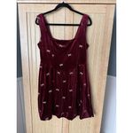 Altar'd State Burgundy Trinity Velvet Bubble Dress Size XL Burgundy Holiday XMAS Photo 7