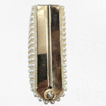 Vintage 60s JR USA Pearl Beaded Evening Clutch Gold Frame Bridal Cocktail Bag White Photo 5