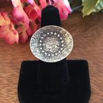 Silpada  Oval Hammered Sterling Silver Ring Size 6 Photo 0