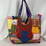 Handmade Indian Banjara Shoulder Tote Bag Bold Colorful Detailed Boho Patchwork Photo 0