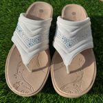 Bzees  Dazzle Me White Sandals with Rhinestone Detailing Size 8.5 Photo 0