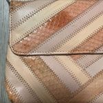 Vintage Pastel Pink Peach Snakeskin Crocodile Bag Photo 2